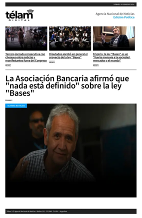 Cover of Telam - Politica