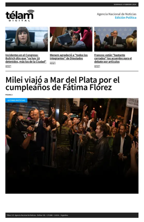 Cover of Telam - Politica