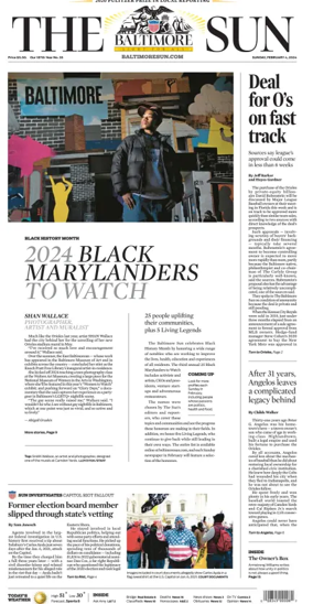 Cover of Baltimore Sun Sunday