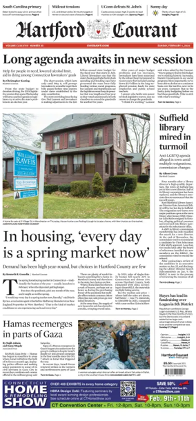 Cover of Hartford Courant (Sunday)
