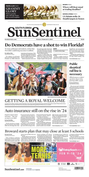 Cover of South Florida Sun-Sentinel Palm Beach (Sunday)