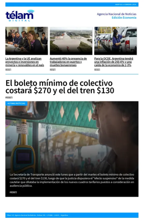 Cover of Telam - Negocios