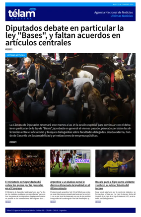 Cover of Telam - Noticias