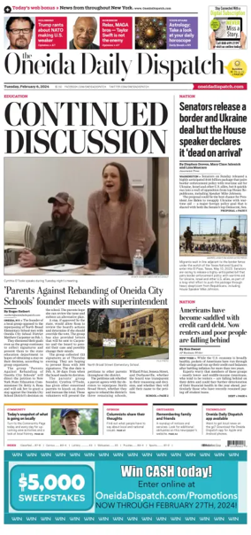 Cover of The Oneida Daily Dispatch (Oneida, NY)