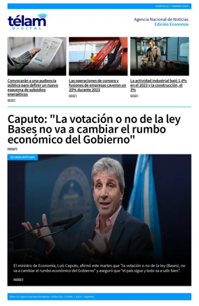 Cover of Telam - Negocios