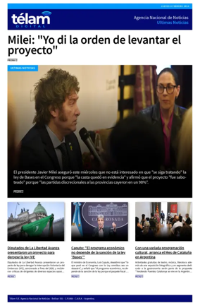 Cover of Telam - Noticias