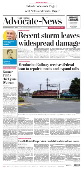 Cover of Fort Bragg Advocate-News