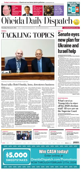 Cover of The Oneida Daily Dispatch (Oneida, NY)