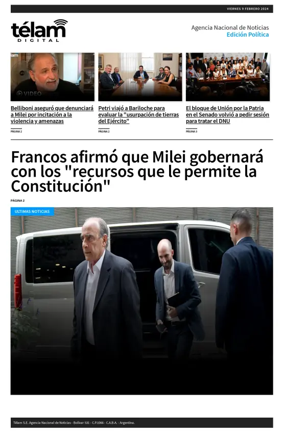 Cover of Telam - Politica