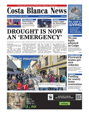 Cover of Costa Blanca News (North Edition)  