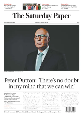 Cover of The Saturday Paper