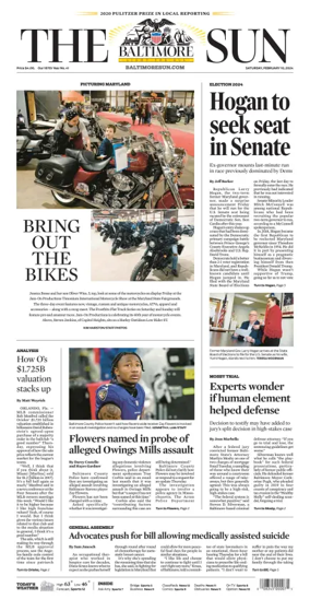 Cover of Baltimore Sun