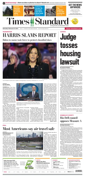 Cover of Times Standard (Eureka)