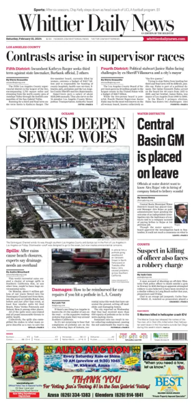 Cover of Whittier Daily News