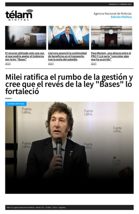 Cover of Telam - Politica