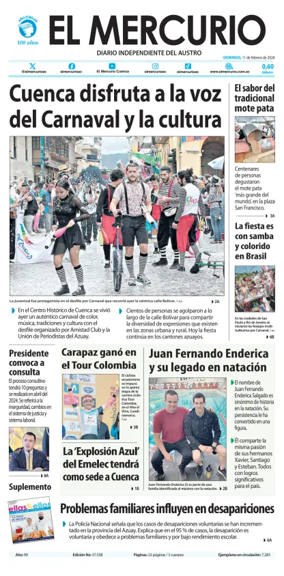 Cover of El Mercurio Ecuador