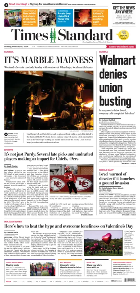 Cover of Times Standard (Eureka)