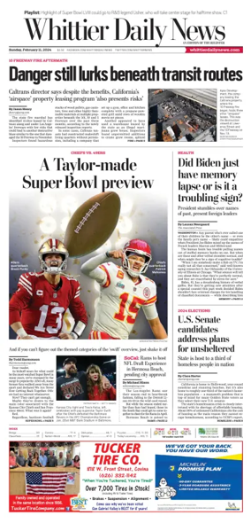 Cover of Whittier Daily News