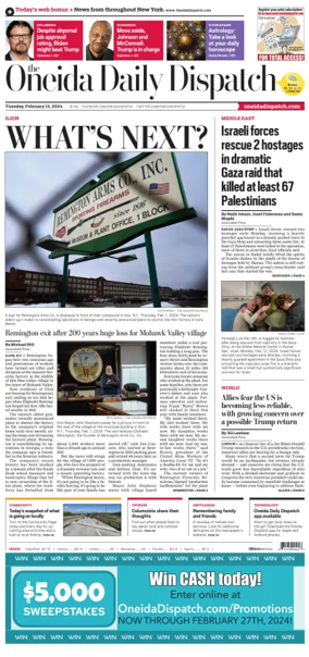 Cover of The Oneida Daily Dispatch (Oneida, NY)