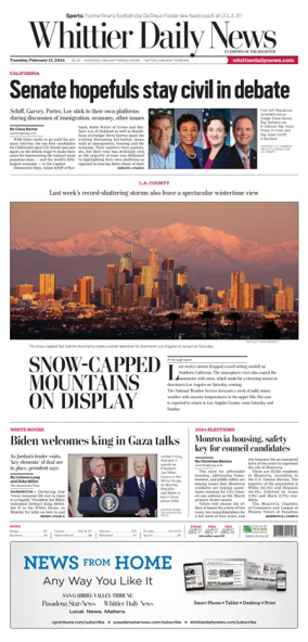 Cover of Whittier Daily News