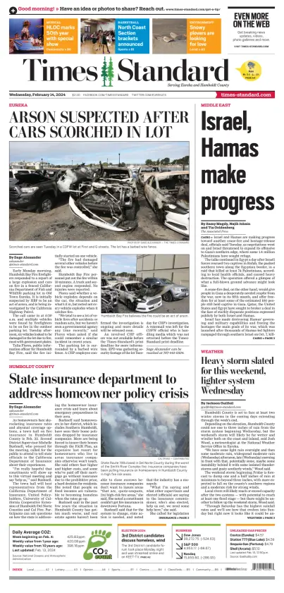 Cover of Times Standard (Eureka)