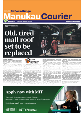 Cover of Manukau Courier