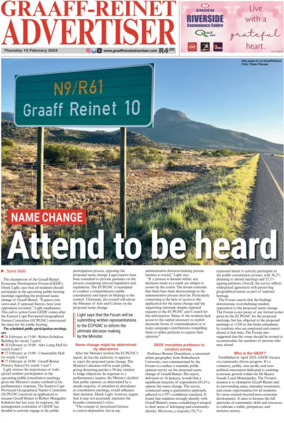 Cover of Graaff-Reinet Advertiser