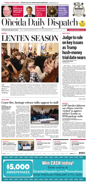 Cover of The Oneida Daily Dispatch (Oneida, NY)