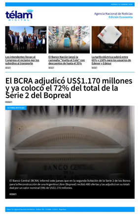 Cover of Telam - Negocios