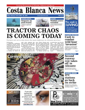 Cover of Costa Blanca News (North Edition)  