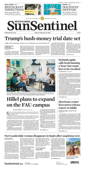 Cover of Sun Sentinel Broward Edition