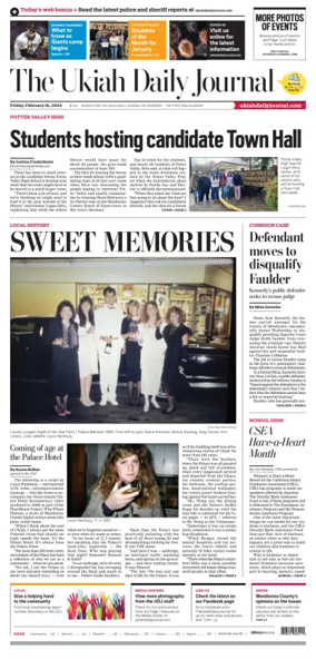 Cover of The Ukiah Daily Journal