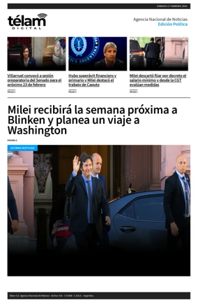 Cover of Telam - Politica