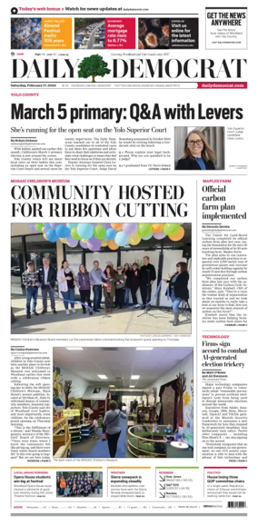 Cover of Daily Democrat (Woodland)