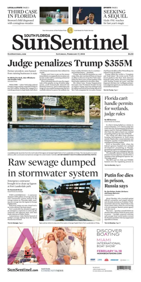 Cover of Sun Sentinel Broward Edition