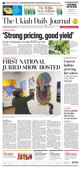 Cover of The Ukiah Daily Journal