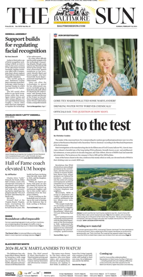 Cover of Baltimore Sun Sunday