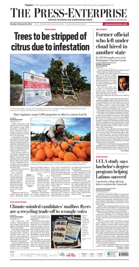 Cover of The Riverside Press-Enterprise