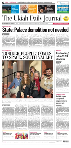 Cover of The Ukiah Daily Journal