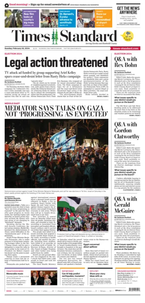 Cover of Times Standard (Eureka)