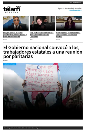 Cover of Telam - Politica