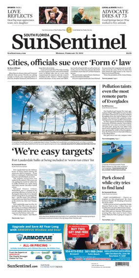 Cover of Sun Sentinel Broward Edition