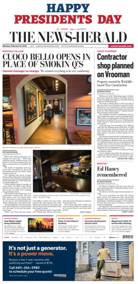 Cover of The News Herald (Willoughby, OH)