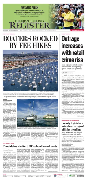 Cover of The Orange County Register