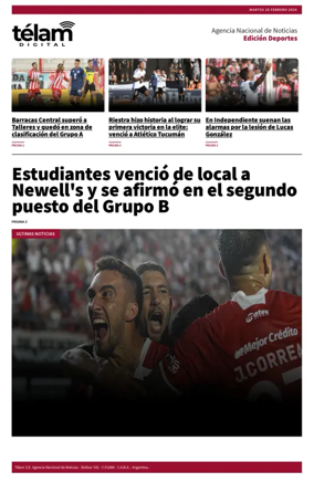 Cover of Télam - Deportes