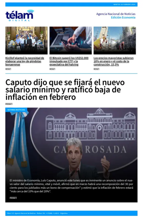 Cover of Telam - Negocios