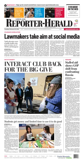 Cover of Loveland Reporter-Herald