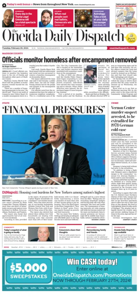 Cover of The Oneida Daily Dispatch (Oneida, NY)