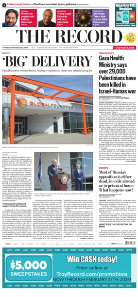 Cover of The Record (Troy, NY)