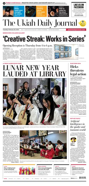 Cover of The Ukiah Daily Journal